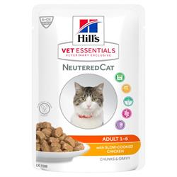 MINDST HOLDBAR TIL 05/2024 Hill's VetEssentials Adult Feline Neutered vådfoder med kylling. 12 x 85 g.